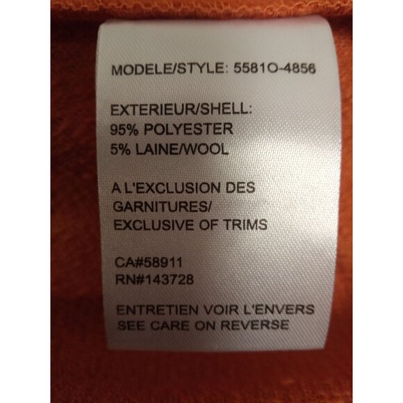 Tribal Jeans Women's Burnt Orange Waist Length Peacoat Size Large - Picture 10 of 10